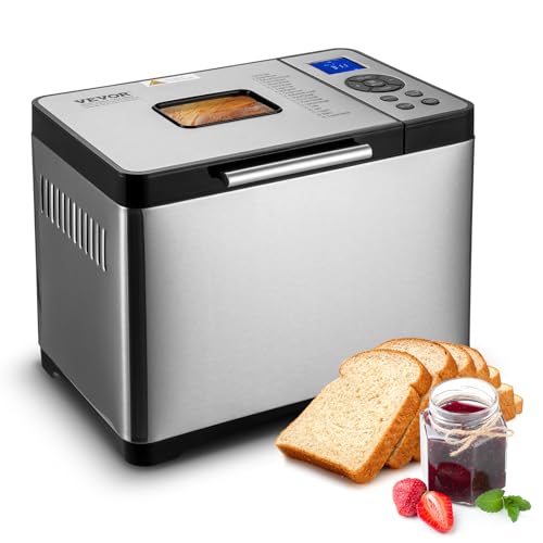 VEVOR Bread Maker, 19-in-1 2LB Dough Machine, Nonstick Ceramic Pan Automatic Br…