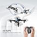 ScharkSpark Drone for Beginners, Portable RC Quadcopter with Foldable Arms Indoor/Outdoor Play, 6-Axis Gyro One-Key Return/Headless Mode/Altitude Hold/3D Flips, Warrior II