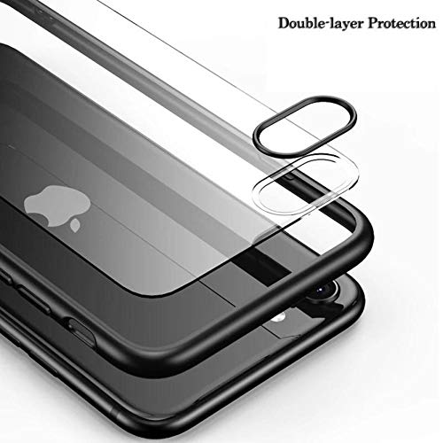 Bounceback Transparent Clear Shock Proof Back Cover Case for Apple iPhone SE 2020 / iPhone 7 / iPhone 8 - Charcoal Black