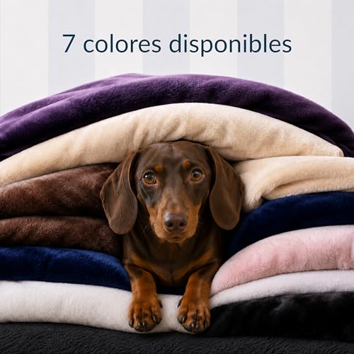 Twinzen Waterproof Dog Blanket 127x152cm Brown - Reversible and Washable Dog Blanket - for Sofa and Bed - Sherpa