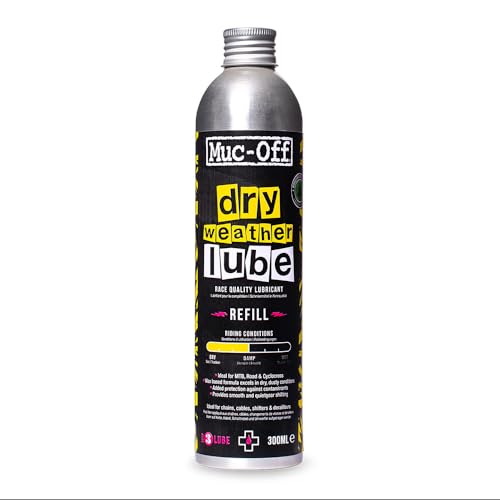 Muc-Off Dry Chain Lube - Wax-Based Biodegradable Bike Chain Oil for Dry Weather - Silky Gear Shifts - MTB, Road & Cyclocross Biking Essentials - 300ml