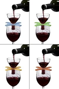 Amazon com Metrokane Houdini Wine Shower On Glass Red 