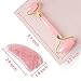 Ranphykx Jade Roller and Gua Sha Tools Set, Rose Quartz Roller and Gua Sha, Face Roller and Face Massager for Anti Aging, Beauty Massager for Skin Eyes Chin 2019 New Model No Squeaks
