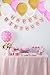 Paxcoo Pink and Gold Birthday Decorations with Birthday Banner Balloons Tissue Flowers Fringe Curtain for Girls 1st Party