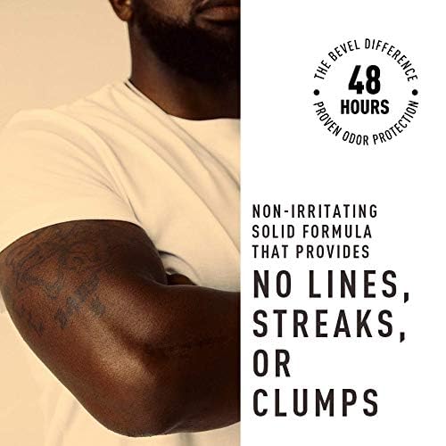 BEVEL DEODORANT FOR MEN WITH COCONUT OIL AND SHEA BUTTER, ALUMINUM FREE, NO STREAKS, 48 HOUR PROTECTION, 2.5 OZ (PACKAGING MAY VARY)