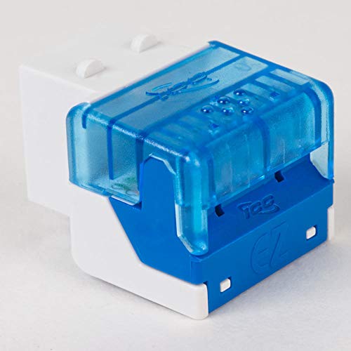 ICC CAT5e RJ45 Keystone Jack for EZ Style, Blue, 25-Pack - Thumbnail 6