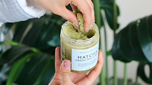 Brooklyn Botany Matcha Green Tea Exfoliating Body Scrub - Multi Purpose Body Scrub and Facial Scrub Moisturizes and Nourishes Face and Skin - Reduce Inflammation - Great Gifts For Women - 10 oz - Thumbnail 3