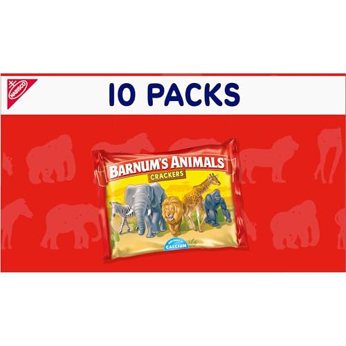 BARNUM’S ORIGINAL ANIMAL CRACKERS, KIDS SNACKS, 10 SNACK PACKS