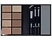 Profusion Cosmetics - Contour - Professional 8 Color Palette - Face Powder Highlighter Bronzer Makeup Kit Brushes Included - Champagne Highlight Nutmeg Ivory Peach Pale Gala Moonstone Java Ebony