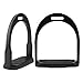 HEEPDD Safety Stirrups for Saddle Lightweight Reflex 3D Wide Track Hand-Polished Aluminum Die Casting Colored Paint Horse Stirrup (Black)thumb 1