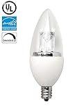 Triangle bulbs 5W LED Candelabra Light Bulbs Equivalent to 40W Incandescent Bulb the perfect chandelier led light bulbs, E12 Base Warm White 2800K