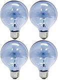 GE Lighting 48694 Reveal 40-watt 265-Lumen G25 Light Bulb with Medium Base, 4-Pack