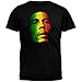 Bob Marley Face Rasta Tri-Color Adult Men's Black T-Shirt M