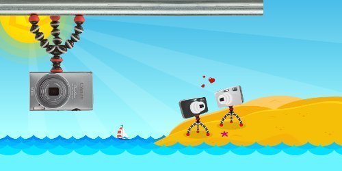 Joby Mini Magnetic Pocket-Sized Tripod for Point and Shoot, Compact System Cameras and for Action Cameras and a Bonus IVATION Universal Smartphone Tripod Mount Adapter works for iPhone 7, 7 Plus, 6