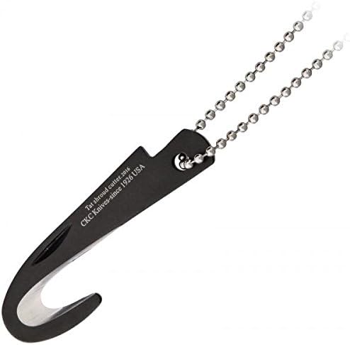 Colonial COLTC 7.25 Inch Knives Tat Cutter Neck Knife for Master Chefs, Black