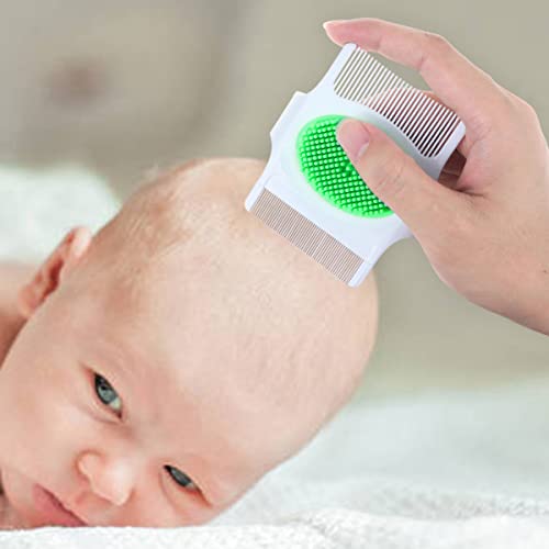 DOERDO 2 Pieces Cradle Cap Brush and Comb 3 in 1 Design Baby Comb for