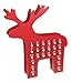 Red Reindeer Advent Calendar by Clever Creations | 24 Day Countdown to Christmas Calendar | Premium Décor | Painted Rudolph | Wood Construction | Cute Holiday Decoration | Measures 15