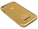 iPhone 7 Case, Bastex Slim Fit Front and Back Full Body Protective Crystal Two Pieces TPU Gold Transparent Bumper Case Cover for Apple iPhone 7