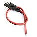DGZZI 2PCS 14AWG Extension Cable - 30CM SAE Single Plug Quick Disconnect for Motorcycle, Car, Tractor