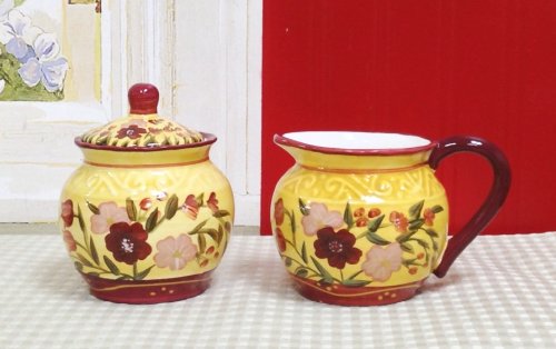 Floral Garden Sugar Bowl And Creamer - Thumbnail 2