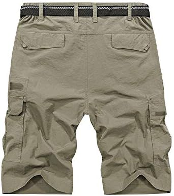Men's cargo shorts with multiple pockets and quick-dry fabric in a neutral color.