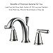 ENZO RODI 8 inch Bathroom Faucets Widespread Brushed Nickel, Two-Handle Bath Lavatory Vanity Sink Faucet, for 3-Holes Wide Spread Set, with Metal Lift Pop-up Drain Assembly, Transitional Mid-Arc Spout