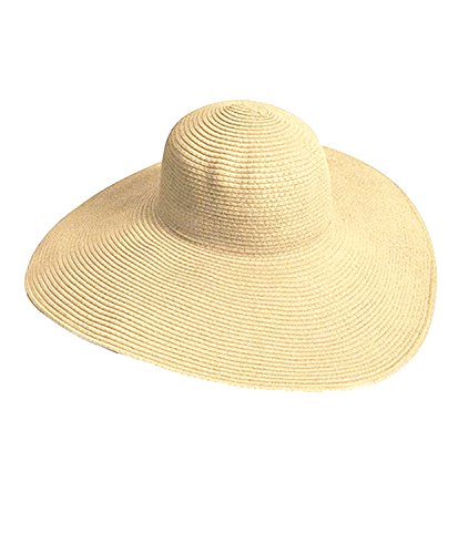 Eforstore Hats Big Beautiful Solid Color Floppy Hat Womens Wide Large Brim Folding Summer Sun Visor Straw Beach Cap