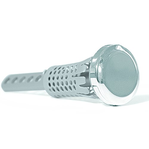 Drain Strain Deluxe Sink Hair Catcher – Clog Prevention Pop-Up Stopper with Hair Catcher Basket, Chrome Metal Cap, Fits Most 1.25