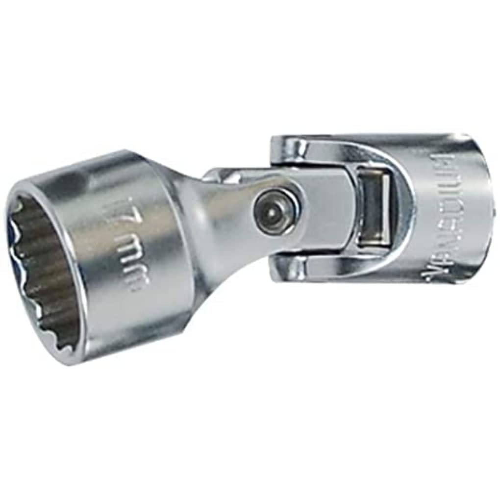 KING TONY 375010M Socket Articulado 3/8" Bi-Hexagonal 10mm for DIYers & Professionals, Built for Repair and Installation tasks, 10mm