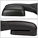 Pair Black Power Heated Glass Flip Up Rear View Side Towing Mirrors Compatible with Dodge Ram 1500 2500 3500 02-08