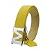 maikun Womens Yellow Belts, Removable Letter M Buckle PU Leather Belt 1.18