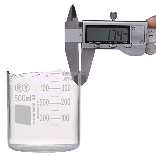 Glass Beakers 500ml Borosilicate Graduated Measuring Low Form Beaker - Thumbnail 5