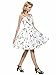 Maggie Tang Women's 1950s Vintage Rockabilly Dress Size L Color White cherry