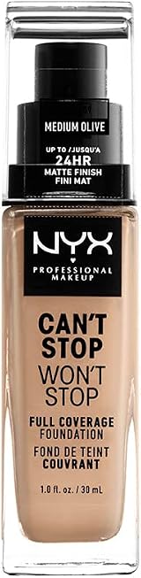 NYX Can’t Stop Won’t Stop Foundation Medium Olive 24 Hour Matte Waterproof