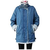 Shimigy Women Denim Jacket Faded Ripped Fitted Vintage Boyfriend Oversized Coat