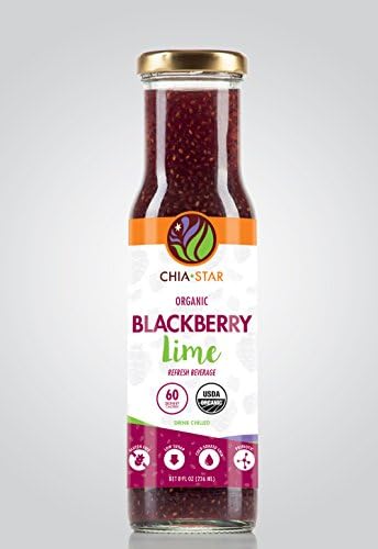 Chia Star Blackberry Lime Refresh 6 pk of 8 oz bottles