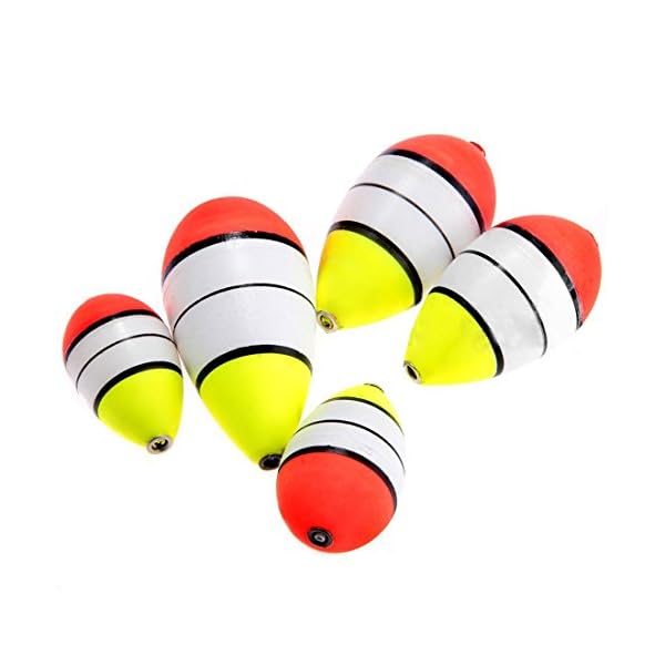 RayJrMALL 5PCS Foam Fishing Floats Bobbers Drift Tube Indicator Set