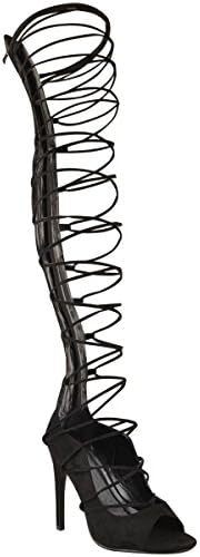 Fashion Thirsty Womens Thigh High Lace Up Stiletto Sandals Party Boots Size