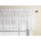LORRAINE HOME FASHIONS Priscilla 60-inch x 12-inch Valance, White