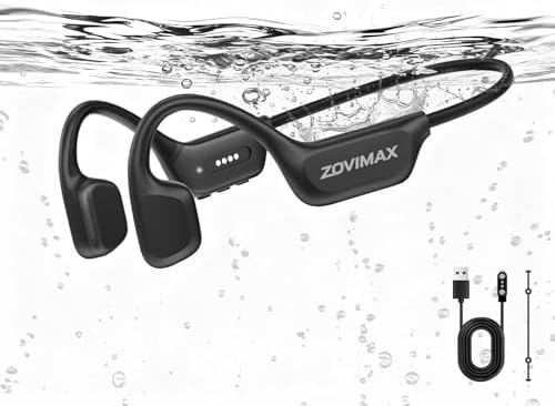 Cuffie a Conduzione Ossea Nuoto, IPX8, Bluetooth 6.0, MP3 8 GB