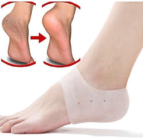 Hershel Silicone Gel Heel Protector Plantar Facility Soft Socks for Hard, Cracked, Dry Skin - 1 Pair