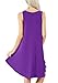 peassa Womens Sleeveless A Line Loose Casual T Shirt Dress with Pockets Purple XL