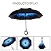 MRTLLOA 40/49/56 Inch Oversize Windproof Inverted Reverse Upside Down Umbrella, Golf Size Rain Umbrella, Double Layer, C-Shaped Handle for Men, Women and Kids (Blue Daisy, 49 Inch)