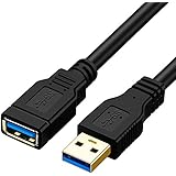 USB 3.0 Extension Cable, ShineKee 15ft USB 3.0 High Speed Extender Cord Type A Male to A Female for Playstation, Xbox, USB Flash Drive, Card Reader, Hard Drive,Keyboard, Printer, Scanner