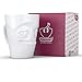 FIFTYEIGHT PRODUCTS TASSEN Porcelain Mug with Handle, Impish Face Edition, 11 oz. White (Single Coffee Mug) Coffee Cup