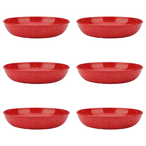 Zak Designs Confetti 35 ounce Pasta Bowl, Red, 6piece set Pricepulse