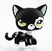 Rare Black Cat Green Eyes Flower Patch Kids Toy Littlest Pet Shop LPS #2249