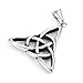 Urban Jewelry Vintage Stainless Steel Irish Triquetra Celtic Knot Amulet Pendant Necklace Black Silver Color, 21