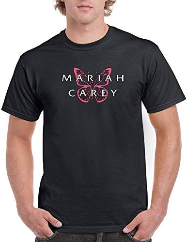 Men's T-Shirts Mariah Carey Butterfly Cotton T-Shirts Black