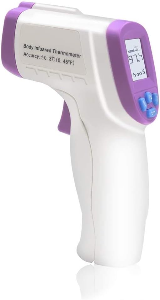 Forehead Thermometer Non-Contact Infrared Thermometer for Baby Kids and Adults - Accurate Instant Readings Ear Forehead Thermometer with LCD Display [Fastest Delivery]
